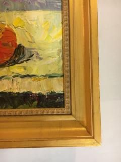 Hugues Claude Pissarro Oil on Canvas Painting Le Bouquet Au Vase Bleu - 2952693