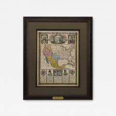 Humphrey Phelps 1847 Ornamental Map of the United States Mexico by H Phelps Hand Colored - 3479298
