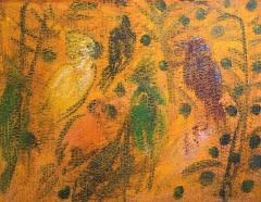 Hunt Slonem Hunt Slonem Large Tourocos Painting in Avery Canvas - 504756