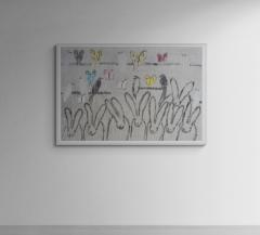 Hunt Slonem Silver Whydahs - 4496690