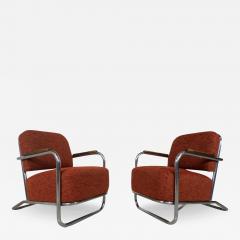 Hynek Gottwald Pair Of Bauhaus Armchairs Hynek Gottwald 1930s - 3555435