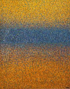 Hyunae Kang Hyun Ae Kang Modern Abstract Mixed Media on Canvas Painting Skyline Hyunae Kang - 4617442
