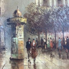 I Costello Parisian Street Scene Oil on Canvas by I Costello - 3083973