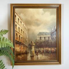 I Costello Parisian Street Scene Oil on Canvas by I Costello - 3083976