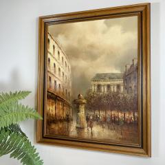 I Costello Parisian Street Scene Oil on Canvas by I Costello - 3083977