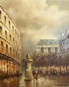 I Costello Parisian Street Scene Oil on Canvas by I Costello - 3084022