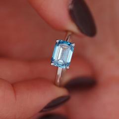 IGI Certified 2 08 Carat Vivid Blue Lab Grown Diamond Engagement Ring - 4032228