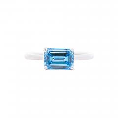 IGI Certified 2 08 Carat Vivid Blue Lab Grown Diamond Engagement Ring - 4034023