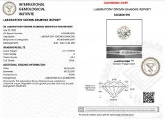 IGI Certified 2 31 H VS2 Round Lab Grown Diamond 2 Tone Solitaire Ring - 3601440