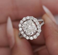 IGI Certified 4 91 Carat TW Lab Grown Diamond Engagement Ring - 3504562
