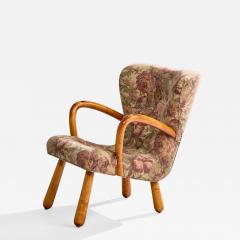IKEA Lounge Chair with Birch and Fabric Sweden 1950s - 4779595