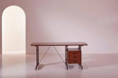 ILA Industria Lombarda Arredamenti teak and metal desk model Ss34 Italy 1959 - 3476247