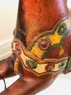 IMPORTANT CARVED TURN OF THE CENTURY CAROUSEL HORSE - 1025502