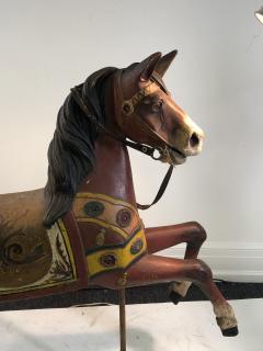 IMPORTANT CARVED TURN OF THE CENTURY CAROUSEL HORSE - 1025525