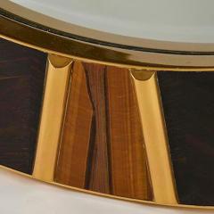 IMPORTANT MODERNIST CIRCULAR MIRROR INLAID WITH TIGER EYE STONE DETAILS - 2850257