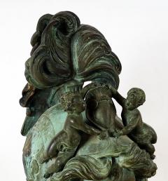 IMPORTANT PAIR OF PATINATED CAST BRONZE SCULPTURES OF BELLONA AND MINERVA - 2956646