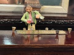 INCREDIBLE UNIQUE AUTOMATED 1920s FOLK ART BARTENDER IN DETAILED DECORATED BAR - 3735164