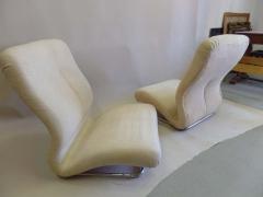 IPE Bologna Rare Pair of Italian Mid Century Modern Space Age Lounge Chairs by IPE - 1799884