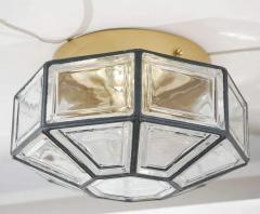 IRON AND GLASS FLUSH MOUNT - 1068290