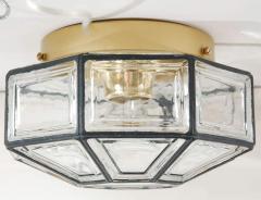 IRON AND GLASS FLUSH MOUNT - 1068292