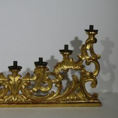 ITALIAN 18TH C LARGE BAROQUE GILT WOOD CANDELABRA CIRCA 1750 - 1243119