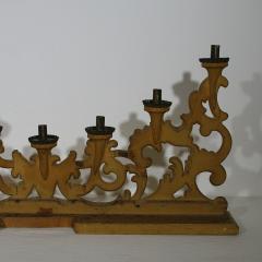 ITALIAN 18TH C LARGE BAROQUE GILT WOOD CANDELABRA CIRCA 1750 - 1243122