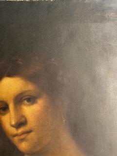 ITALIAN ANTIQUE PORTRAIT OF A WOMAN WITH ERMINE THROW - 4276268