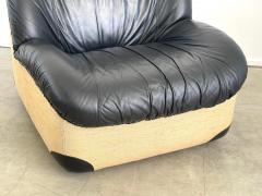 ITALIAN BLACK LEATHER CLUB CHAIRS - 2683862