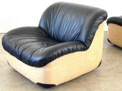 ITALIAN BLACK LEATHER CLUB CHAIRS - 2683865