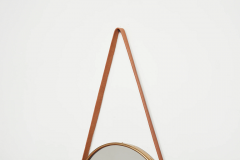 ITALIAN BRASS LEATHER MIRRORS - 3049994
