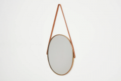 ITALIAN BRASS LEATHER MIRRORS - 3049995
