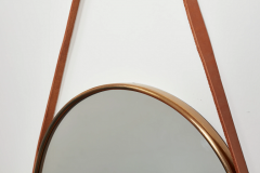 ITALIAN BRASS LEATHER MIRRORS - 3050017