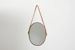 ITALIAN BRASS LEATHER MIRRORS - 3050088