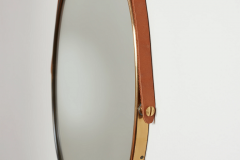 ITALIAN BRASS LEATHER MIRRORS - 3050109