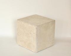 ITALIAN CREAM TRAVERTINE MEDIUM CUBE SIDE TABLES 12 X12 X12  - 2238942