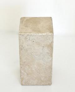 ITALIAN CREAM TRAVERTINE RECTANGULAR SIDE TABLES - 1812997