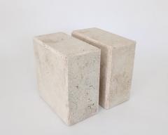 ITALIAN CREAM TRAVERTINE RECTANGULAR SIDE TABLES OR COFFEE TABLE - 2238928