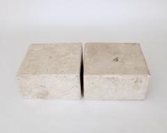 ITALIAN CREAM TRAVERTINE RECTANGULAR SIDE TABLES OR COFFEE TABLE - 2238949