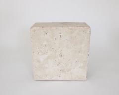 ITALIAN CREAM TRAVERTINE RECTANGULAR SIDE TABLES OR COFFEE TABLE - 2238952