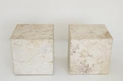 ITALIAN CREAM TRAVERTINE SIDE TABLES OR COFFEE TABLES - 1813005