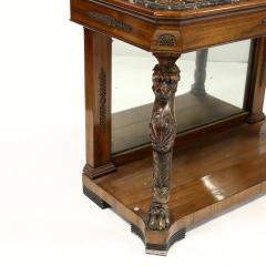 ITALIAN EMPIRE STYLE MAHOGANY MIRRORED CONSOLE TABLE - 3024400