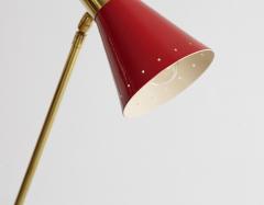 ITALIAN FLOOR LAMP WITH RED METAL SHADE - 1518410