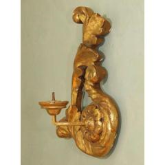 ITALIAN GOLD CARVED WOOD SCONCES - 797831