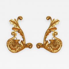 ITALIAN GOLD CARVED WOOD SCONCES - 800454