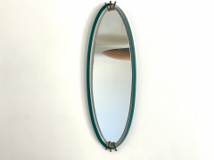 ITALIAN GREEN ENAMEL MIRROR - 2670808