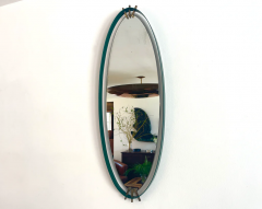 ITALIAN GREEN ENAMEL MIRROR - 2670810