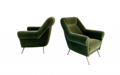 ITALIAN GREEN MOHAIR LOUNGE CHAIRS - 1964677