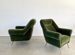 ITALIAN GREEN MOHAIR LOUNGE CHAIRS - 1964785
