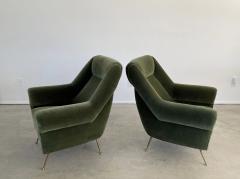 ITALIAN GREEN MOHAIR LOUNGE CHAIRS - 1964827