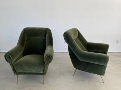 ITALIAN GREEN MOHAIR LOUNGE CHAIRS - 1964828